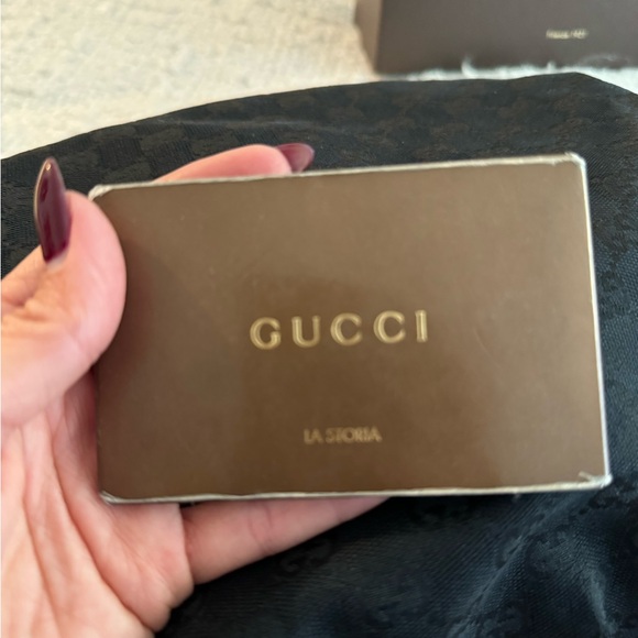 GUCCI HOBO BAG - BLACK MONOGRAM **VERY GOOD CONDITION** - Picture 4 of 10